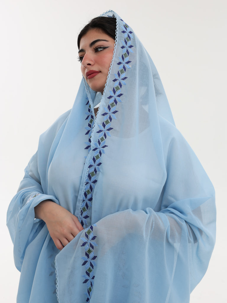 RB1-03 Jouri Rose Embroidered Home Hijab