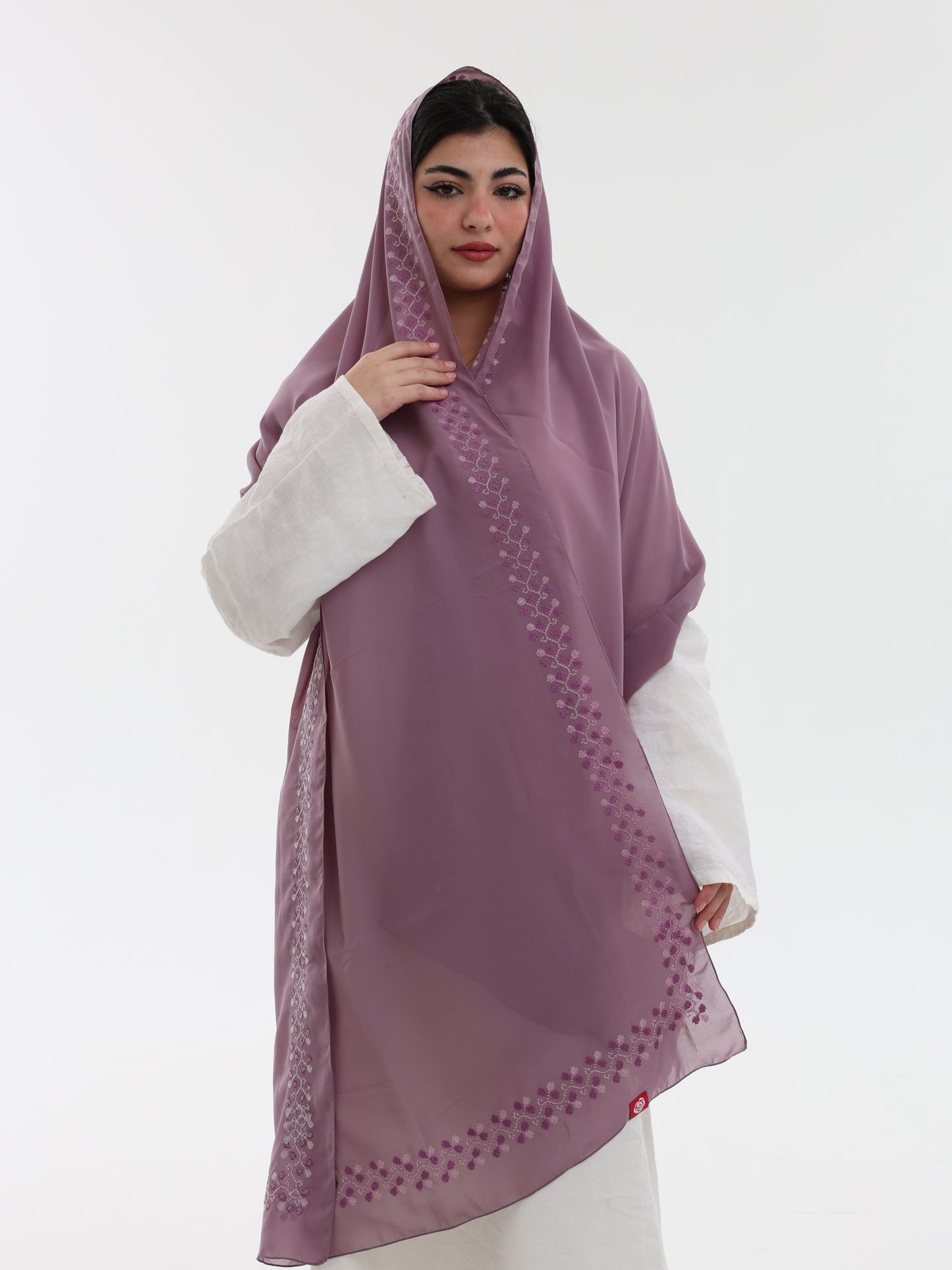 UQ1-05 Jouri Rose Embroidered Home Hijab