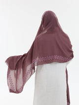 UQ1-08 Jouri Rose Embroidered Home Hijab
